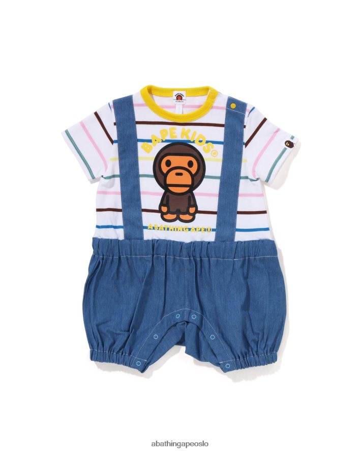 bøyle baby milo seler bukser lagdelte bukser 6XV6201450 hvit A Bathing Ape barn