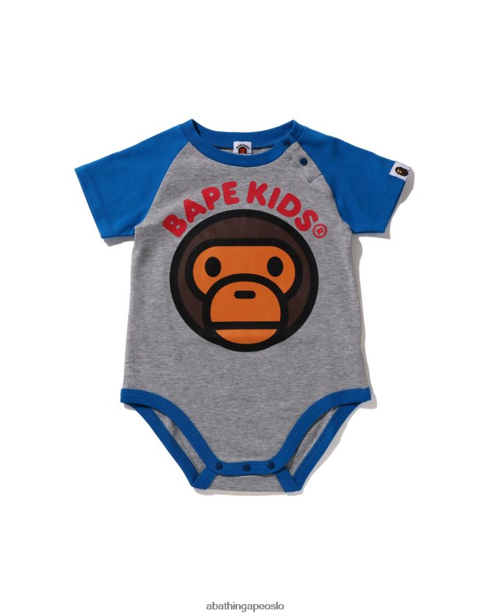 baby milo bodysuit 6XV6201602 grå A Bathing Ape barn