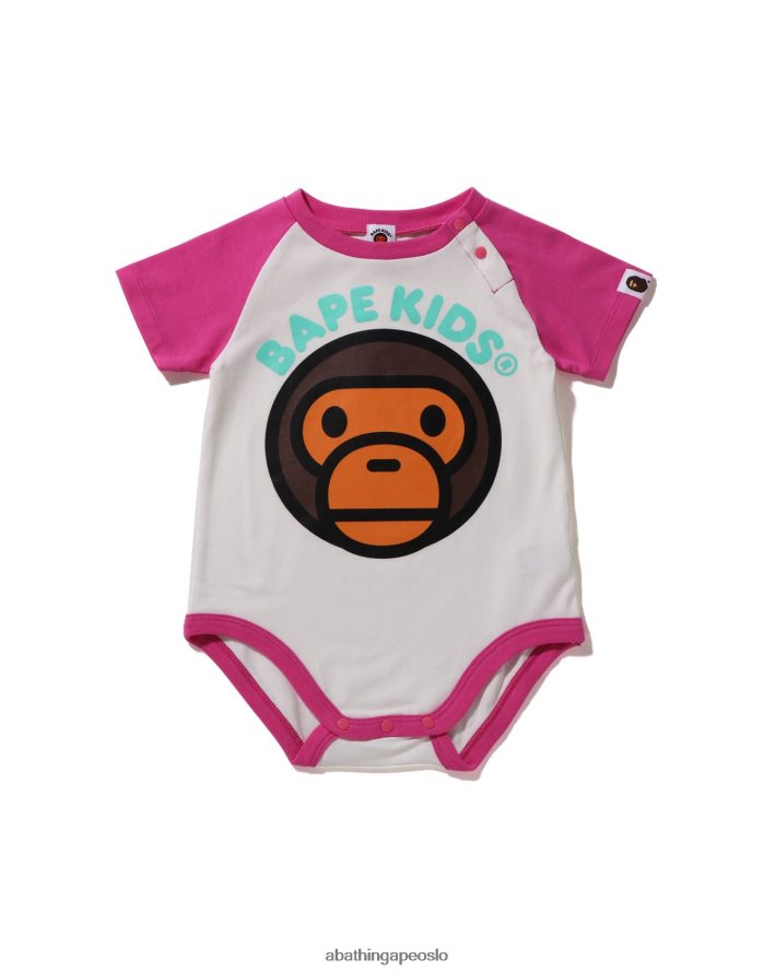 baby milo bodysuit 6XV6201603 hvit A Bathing Ape barn