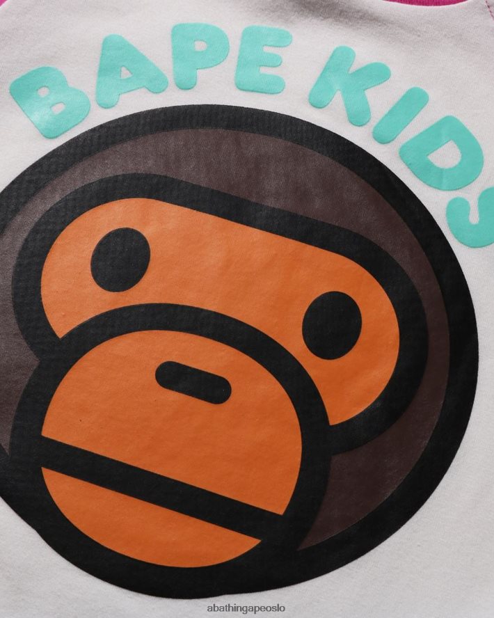 baby milo bodysuit 6XV6201603 hvit A Bathing Ape barn