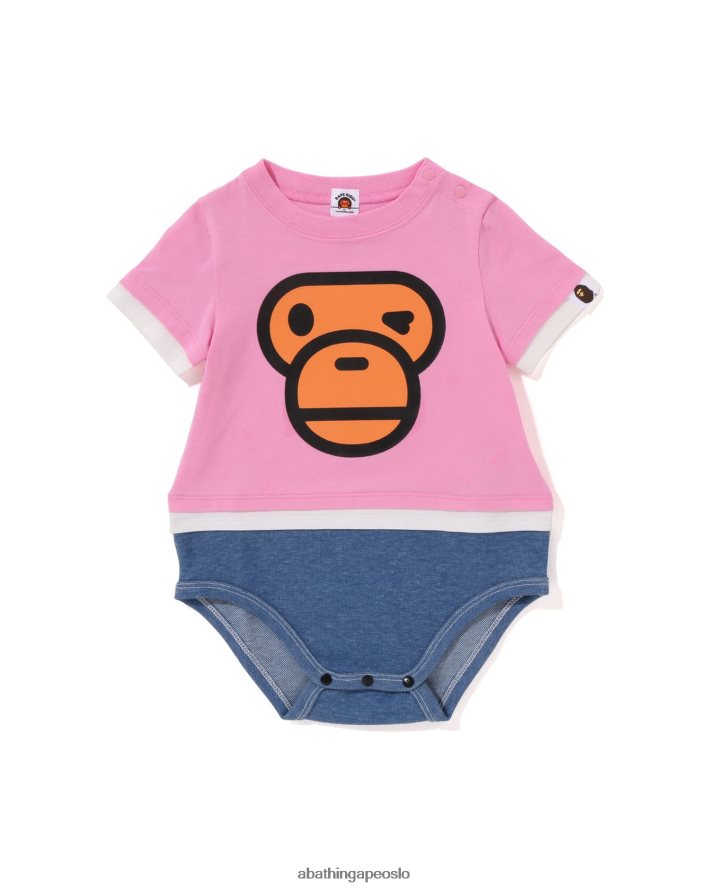 baby milo face lagdelt body 6XV6201702 rosa A Bathing Ape barn