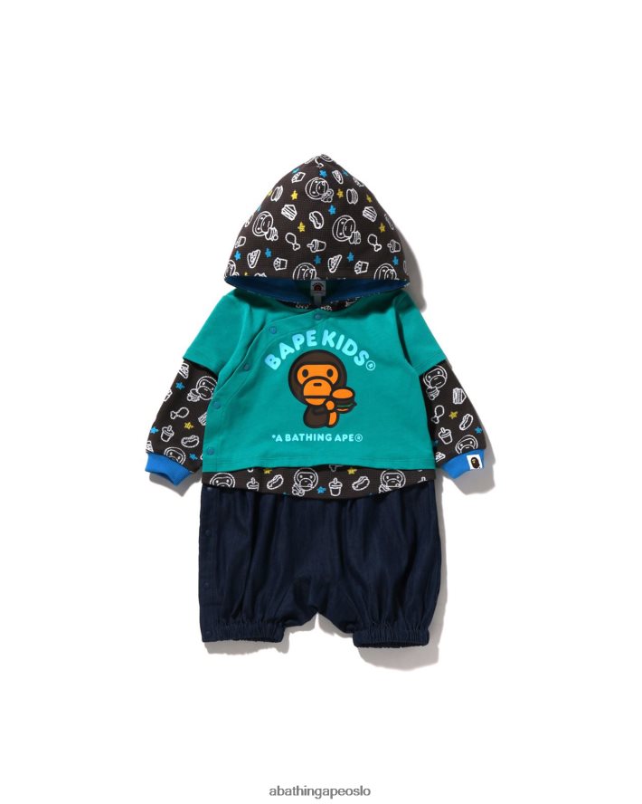 baby milo junk food lagdelt bukse 6XV6201604 mynte A Bathing Ape barn