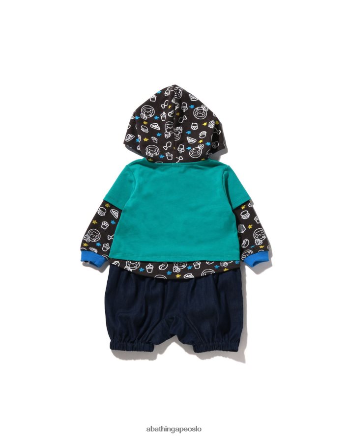 baby milo junk food lagdelt bukse 6XV6201604 mynte A Bathing Ape barn