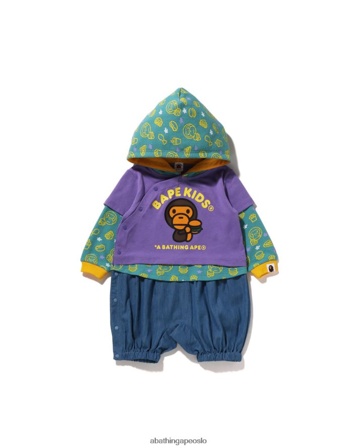 baby milo junk food lagdelt bukse 6XV6201605 lilla A Bathing Ape barn
