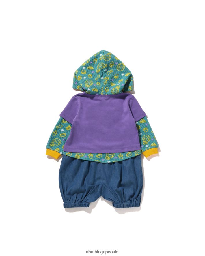 baby milo junk food lagdelt bukse 6XV6201605 lilla A Bathing Ape barn