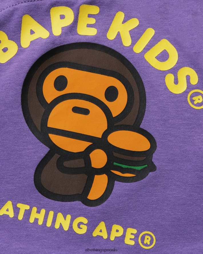 baby milo junk food lagdelt bukse 6XV6201605 lilla A Bathing Ape barn