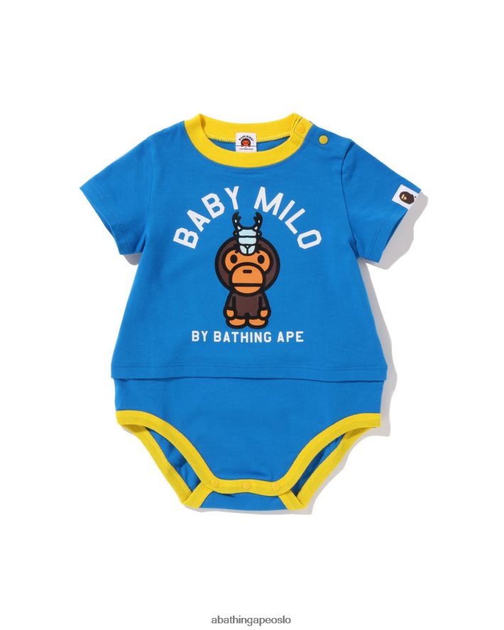 baby milo utdrikningslag bodysuit 6XV6201615 blå A Bathing Ape barn