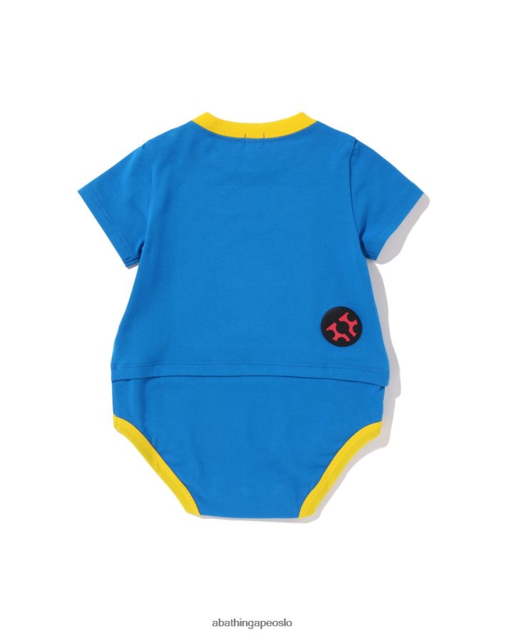 baby milo utdrikningslag bodysuit 6XV6201615 blå A Bathing Ape barn