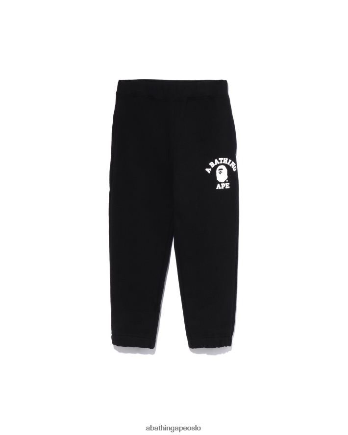 college joggebukser 6XV6201444 svart A Bathing Ape barn