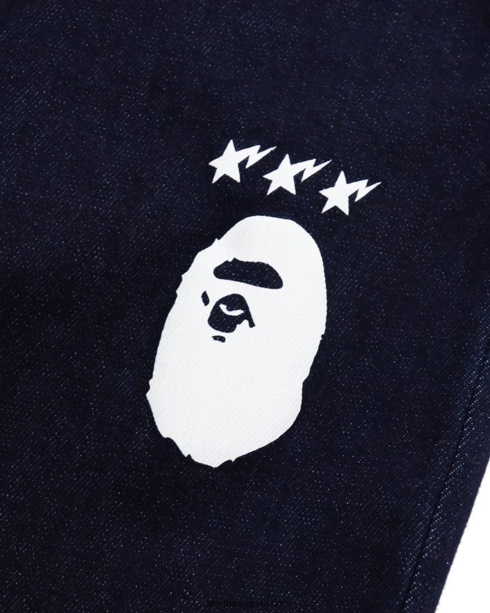 denimbukser med flere trykk 6XV6201761 marineblå A Bathing Ape barn