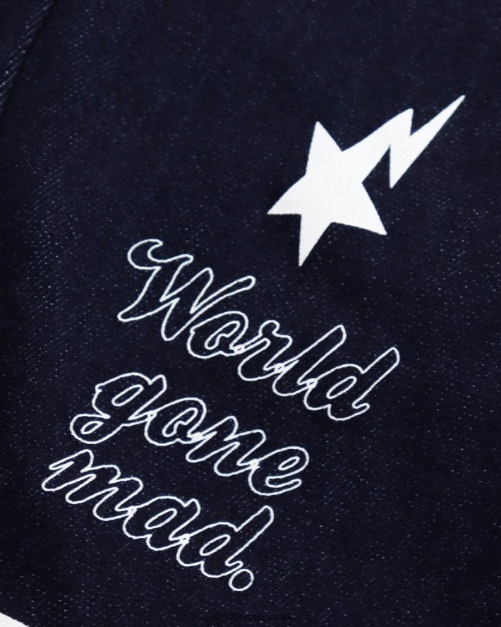 denimbukser med flere trykk 6XV6201761 marineblå A Bathing Ape barn