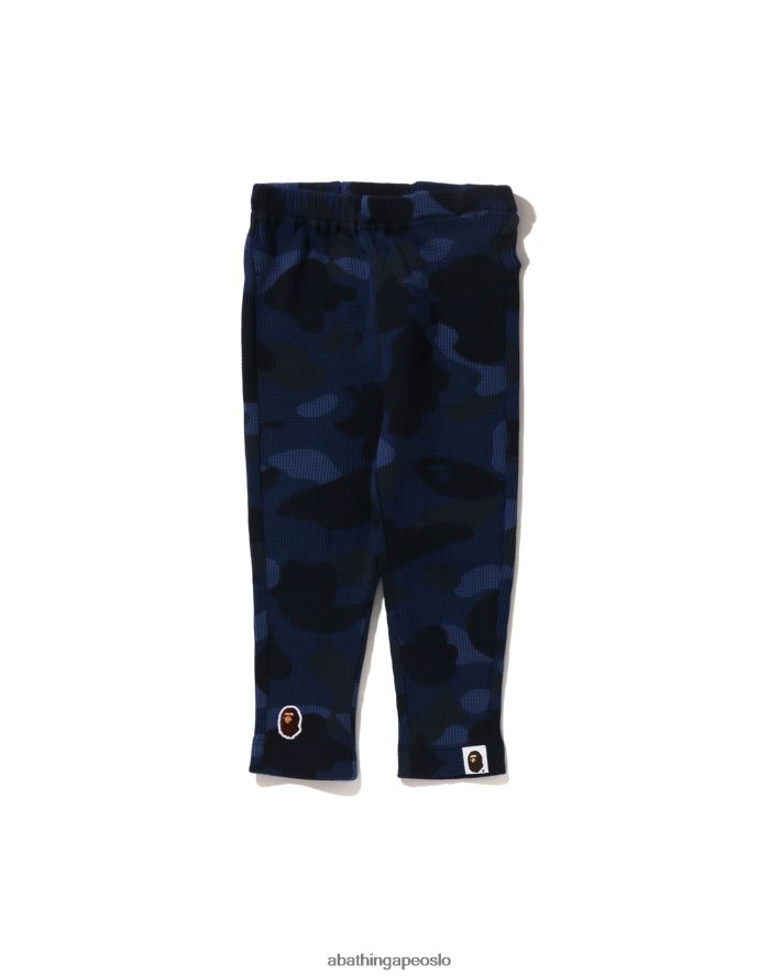 farge camo termiske bukser 6XV6201424 marineblå A Bathing Ape barn