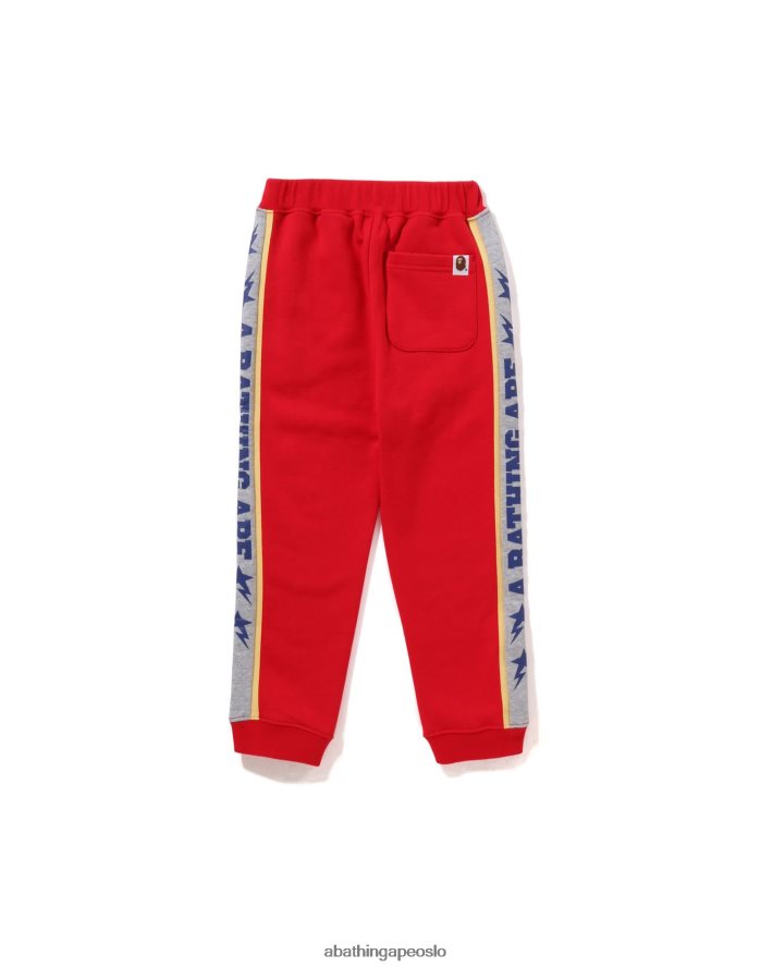 fargeblokk joggebukser 6XV6201579 knallrødt A Bathing Ape barn