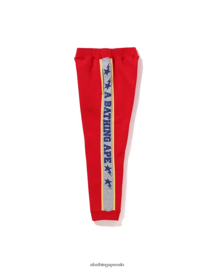 fargeblokk joggebukser 6XV6201579 knallrødt A Bathing Ape barn