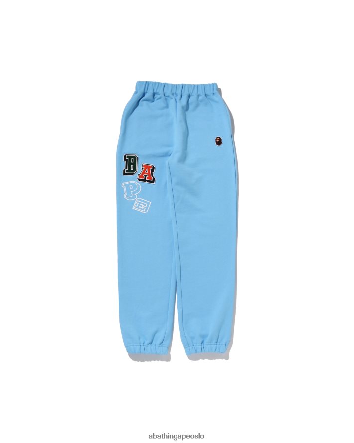 multi fonts joggebukser jr 6XV6201677 blå A Bathing Ape barn