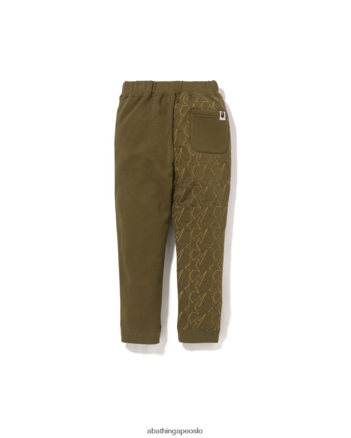 sta quilting joggebukser 6XV6201541 militærgrønn A Bathing Ape barn