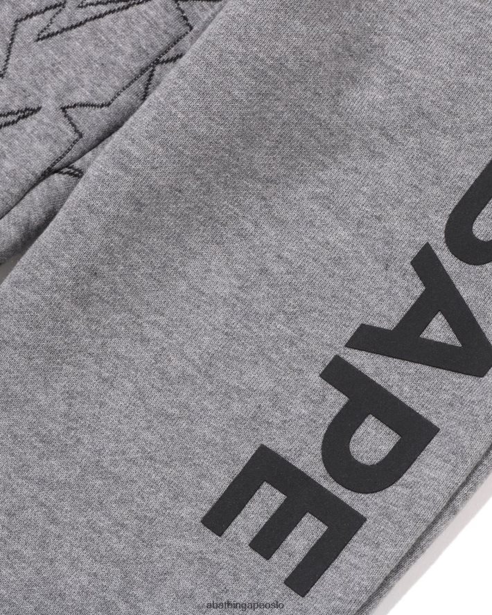 sta quilting joggebukser 6XV6201542 grå A Bathing Ape barn