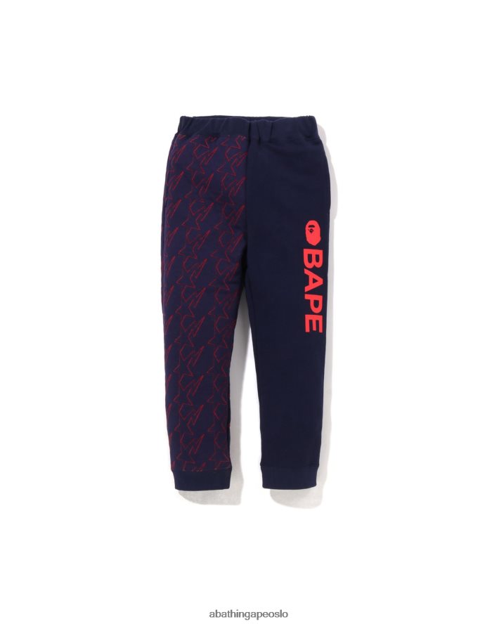 sta quilting joggebukser 6XV6201543 blå A Bathing Ape barn