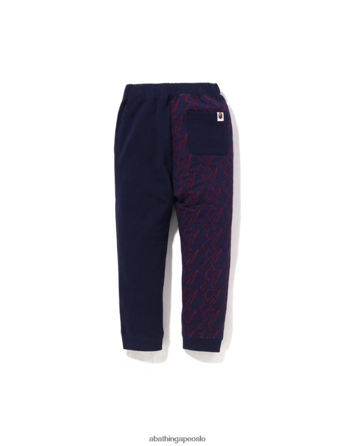 sta quilting joggebukser 6XV6201543 blå A Bathing Ape barn