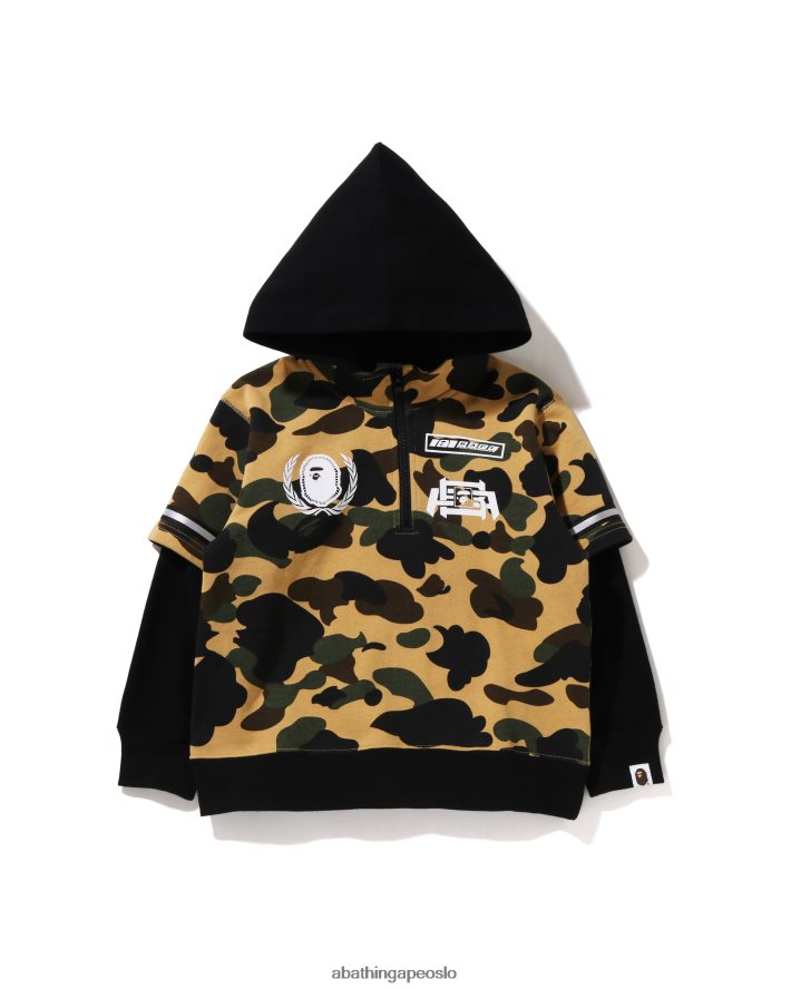 1. camo racing hettegenser i lag med genser 6XV6201669 gul A Bathing Ape barn