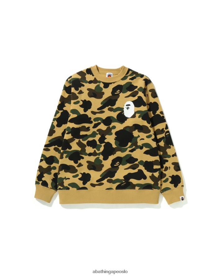 1st camo head crewneck jr 6XV6201667 gul A Bathing Ape barn