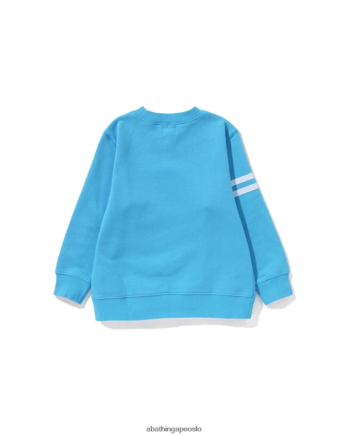 baby milo emblem crewneck 6XV6201342 blå A Bathing Ape barn
