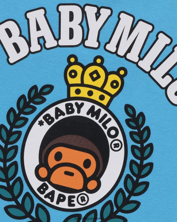 baby milo emblem crewneck 6XV6201342 blå A Bathing Ape barn