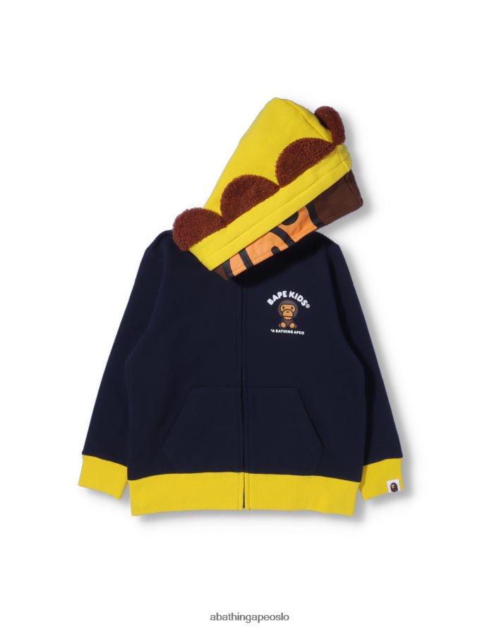 baby milo friends hettegenser med glidelås 6XV6201759 blå A Bathing Ape barn