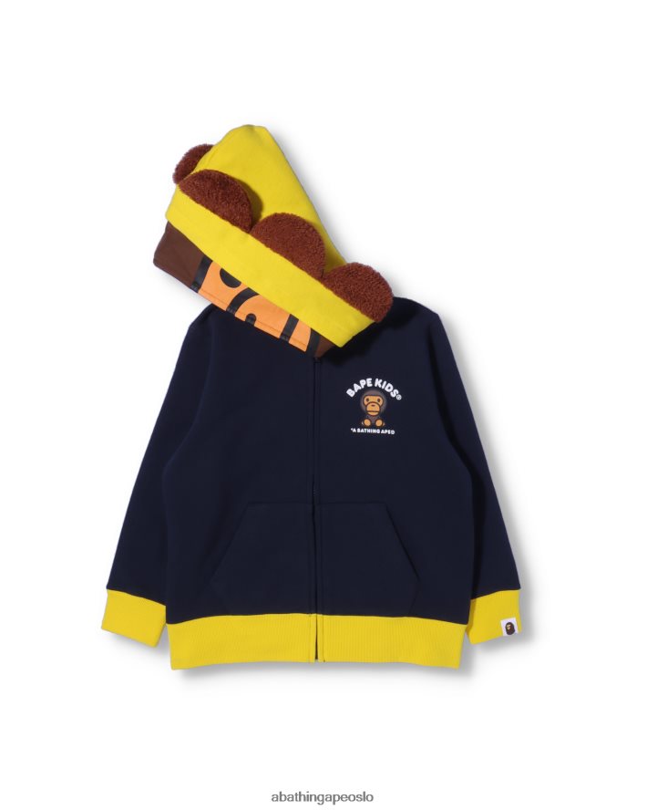 baby milo friends hettegenser med glidelås 6XV6201759 blå A Bathing Ape barn