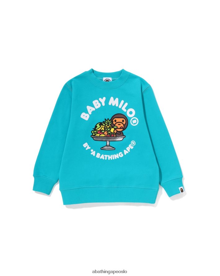 baby milo frukt crewneck 6XV6201419 mynte A Bathing Ape barn
