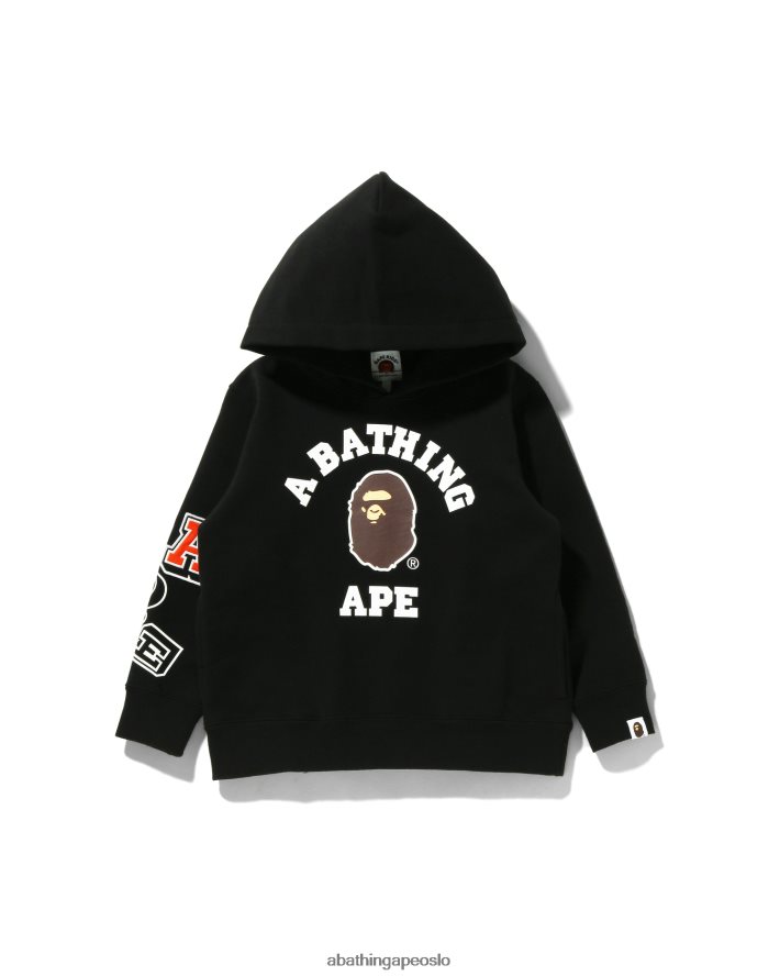 hettegenser med flere fonter 6XV6201673 svart A Bathing Ape barn