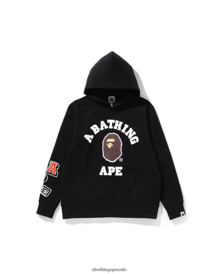 multi fonts pullover hettegenser jr 6XV6201693 svart A Bathing Ape barn