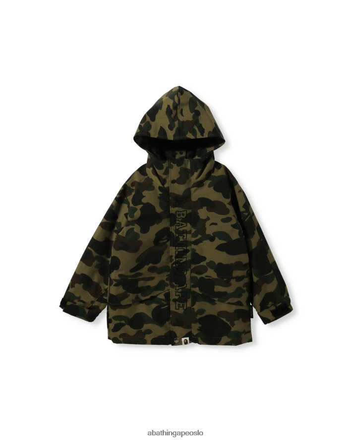 1. camo 4-veis jakke 6XV6201754 militærgrønn A Bathing Ape barn