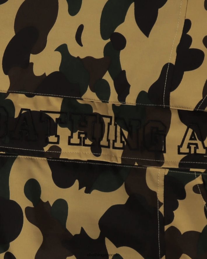1. camo 4-veis jakke 6XV6201755 gul A Bathing Ape barn