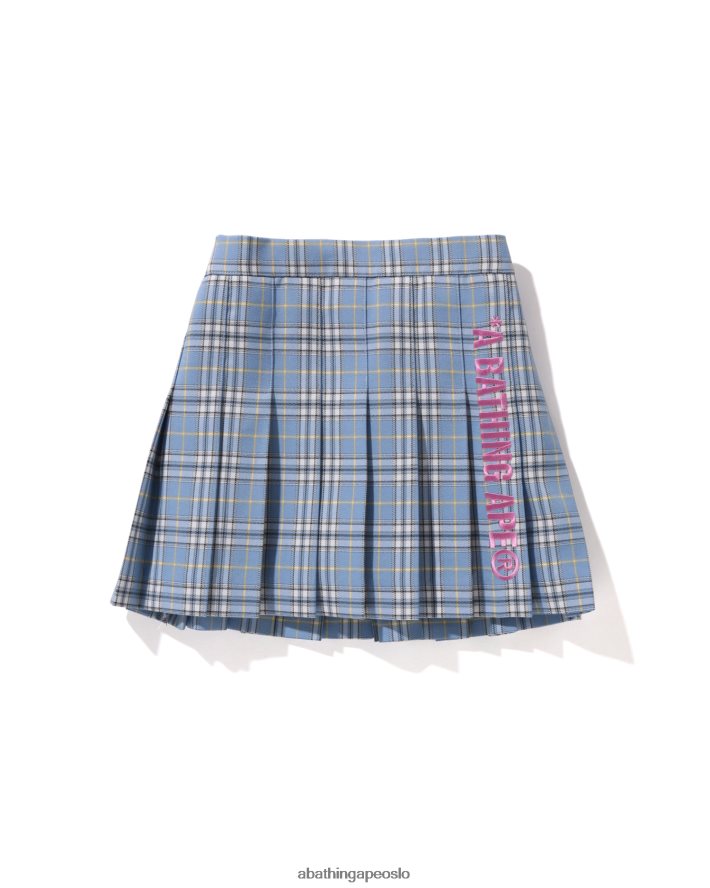 rutete plissert skjørt 6XV6201670 blå A Bathing Ape barn