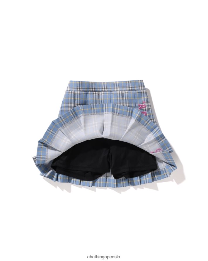 rutete plissert skjørt 6XV6201670 blå A Bathing Ape barn