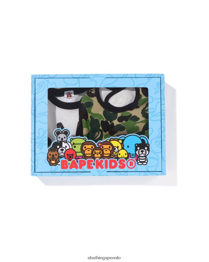 abc camo baby milo gavesett 6XV6201279 militærgrønn A Bathing Ape barn
