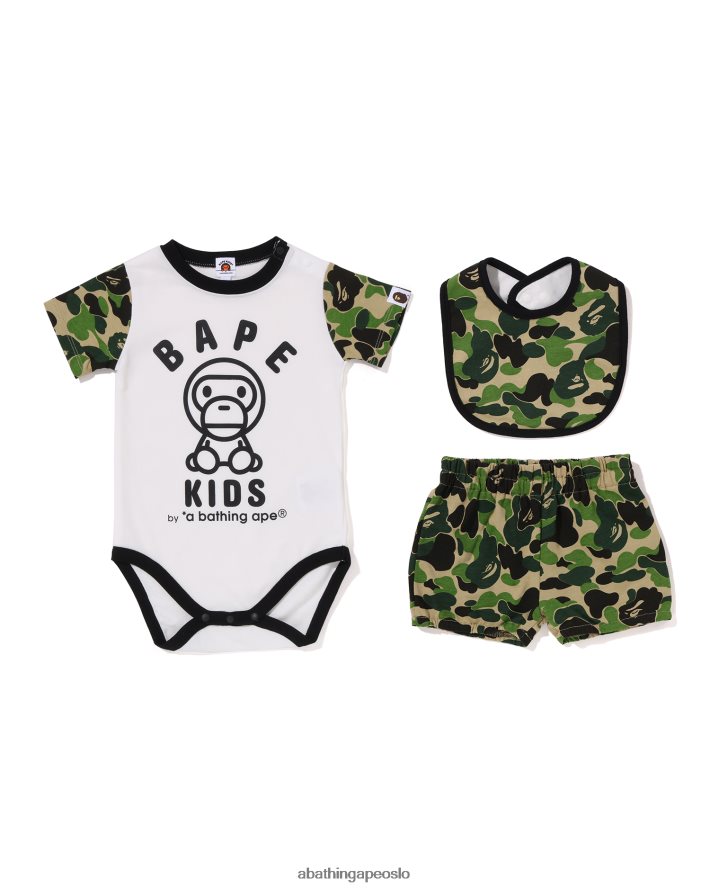 abc camo baby milo gavesett 6XV6201279 militærgrønn A Bathing Ape barn