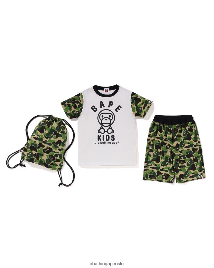 abc camo baby milo gavesett 6XV6201296 militærgrønn A Bathing Ape barn