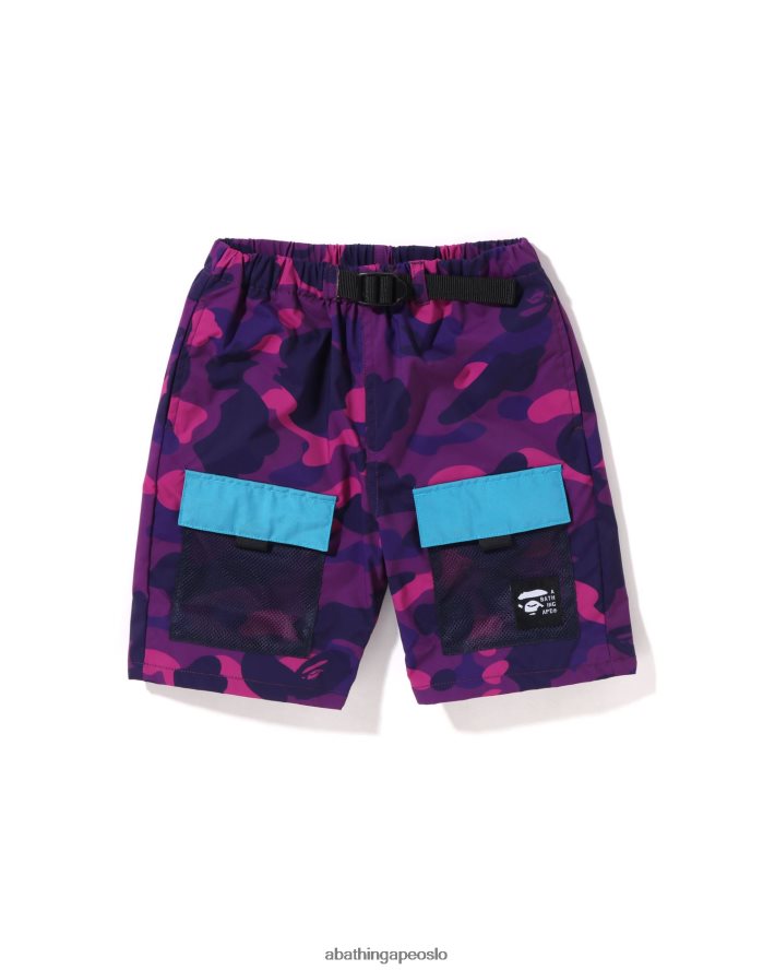 farge camo mesh lommeshorts 6XV6201597 lilla A Bathing Ape barn