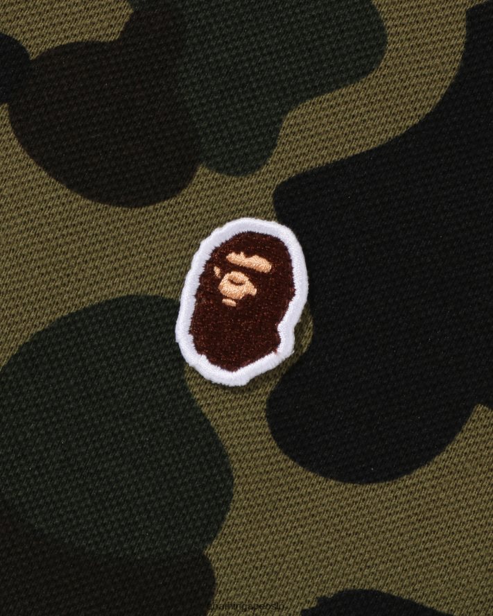 1. camo ett poeng polo 6XV6201304 militærgrønn A Bathing Ape barn