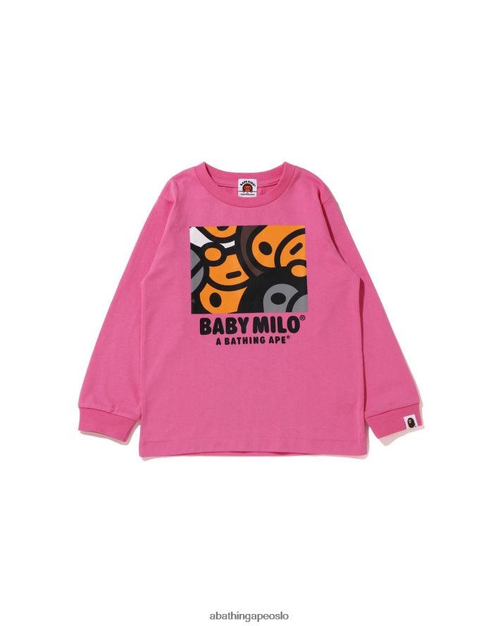 all baby milo mix t-skjorte 6XV6201516 karminrose A Bathing Ape barn
