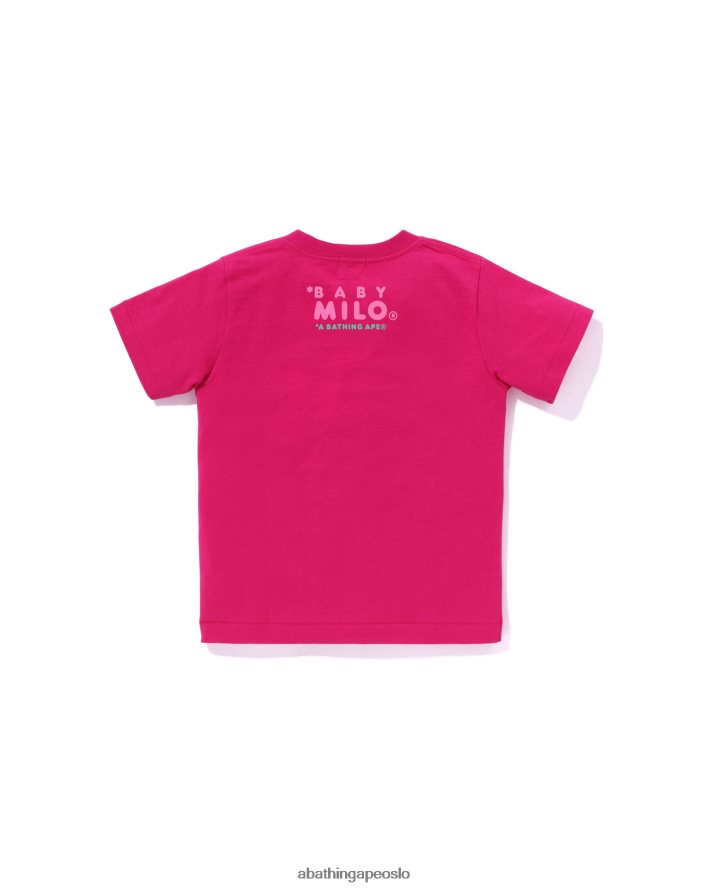 baby milo iskremt-skjorte 6XV6201411 karminrose A Bathing Ape barn