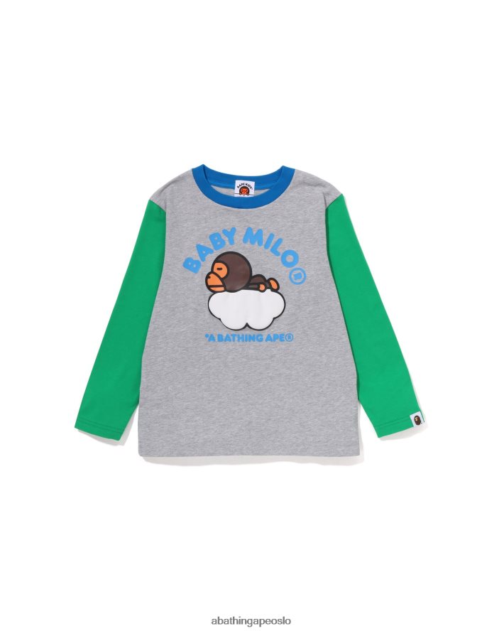 baby milo sove på sky tee 6XV6201508 grå A Bathing Ape barn