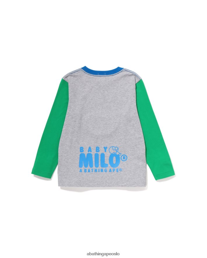 baby milo sove på sky tee 6XV6201508 grå A Bathing Ape barn