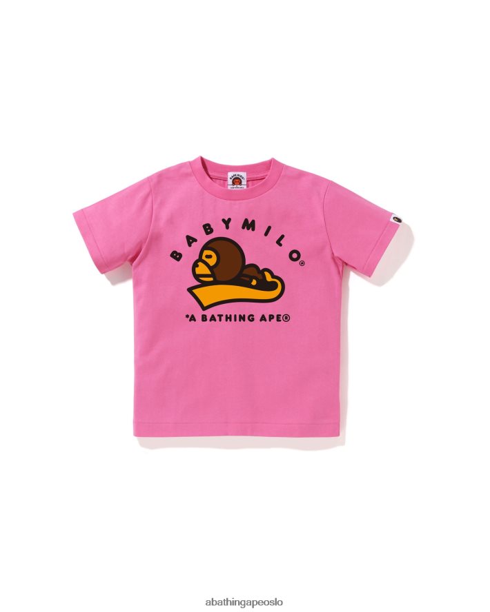 baby milo sove t-skjorte 6XV6201552 rosa A Bathing Ape barn
