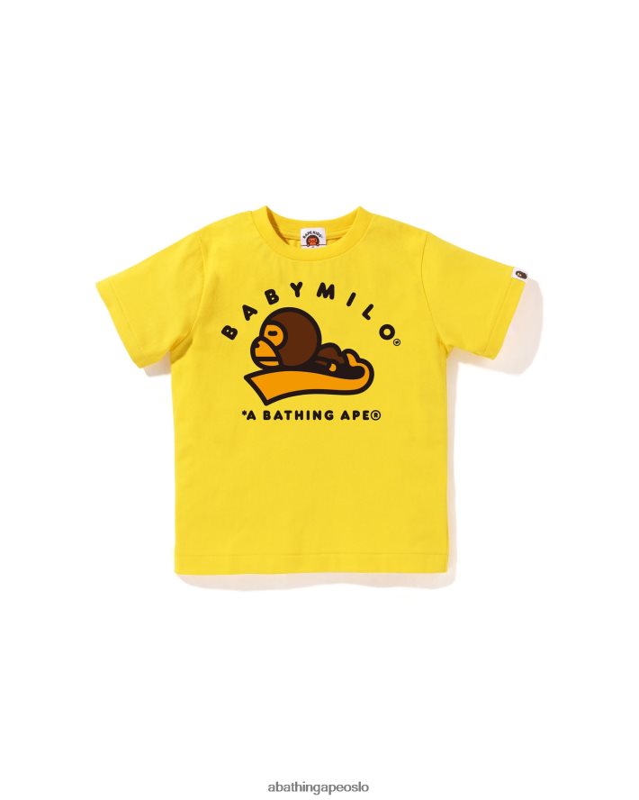 baby milo sove t-skjorte 6XV6201554 gul A Bathing Ape barn
