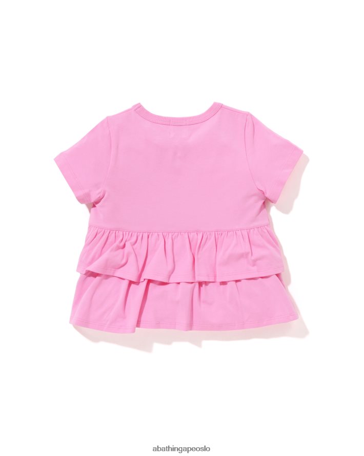 baby milo strawberry frill t-skjorte 6XV6201277 rosa A Bathing Ape barn