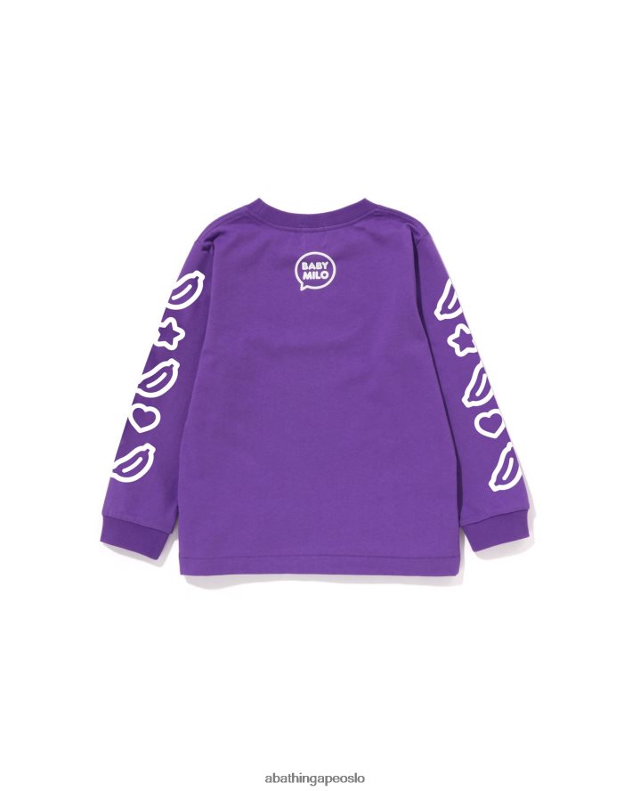 baby milo taleballong-t-skjorte #1 6XV6201480 lilla A Bathing Ape barn