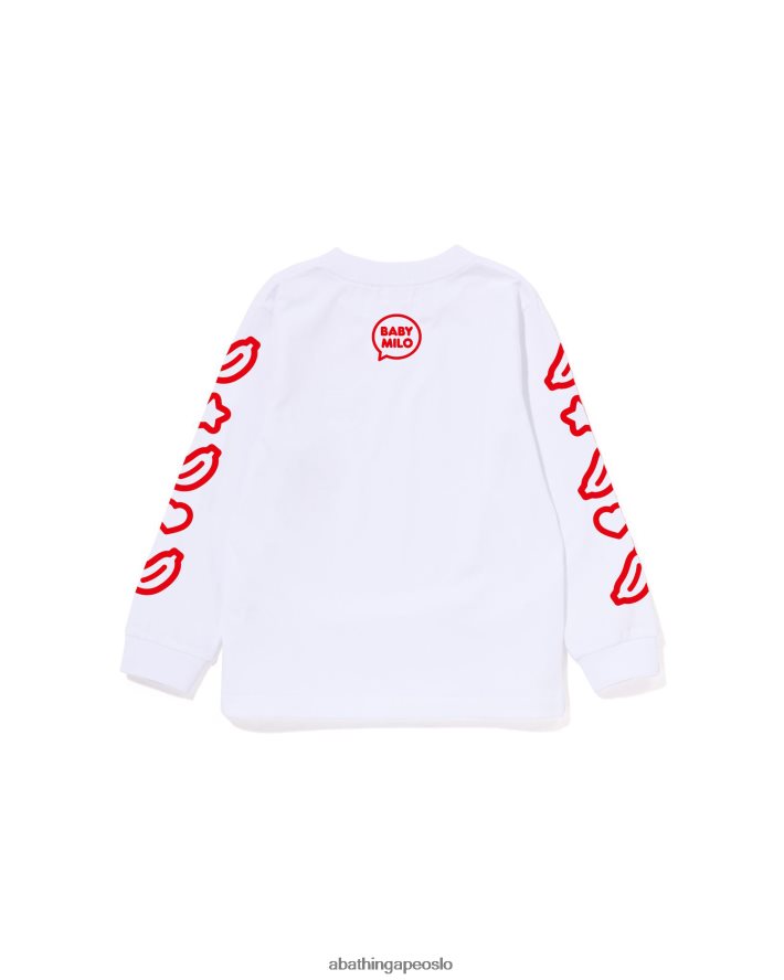 baby milo taleballong-t-skjorte #1 6XV6201481 hvit A Bathing Ape barn